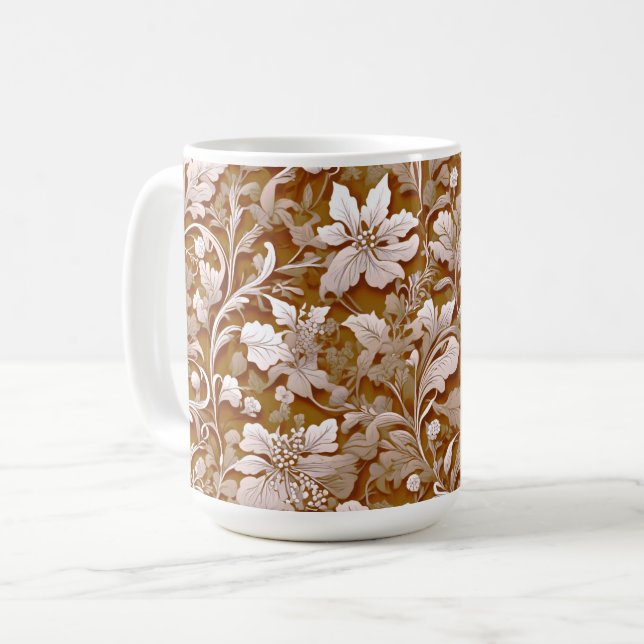 Mug Terracotta Burnt Orange Boho botanique moderne (Devant gauche)