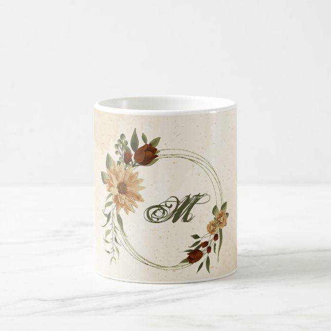 Mug terracotta florale rustique verdure (Centre)