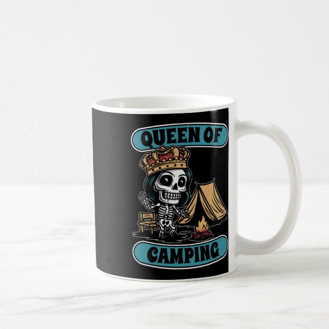 Mug Terrain de camping squelette tente - Reine du feu  (Droite)