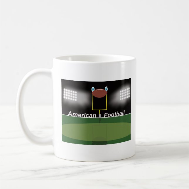Mug Terrain de football américain avec but et balle (Gauche)