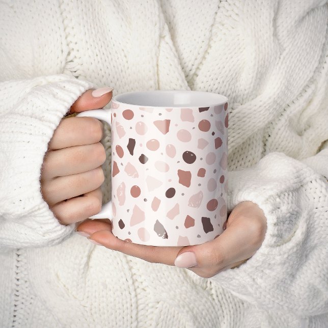 Mug Terrazzo organique moderne | Mosaïque de pierre ab (Créateur téléchargé)