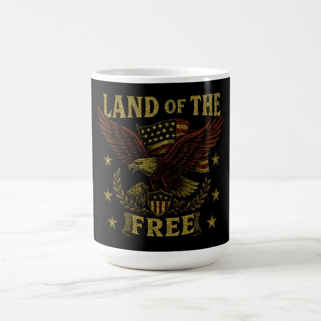 Mug Terre de liberté - Liberté américaine classique (Centre)