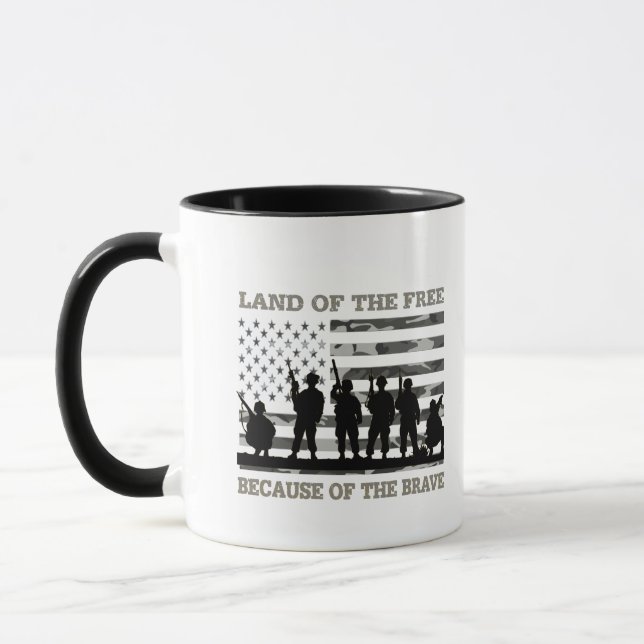 Mug Terre des Libres à cause du courageux patriotique (Gauche)