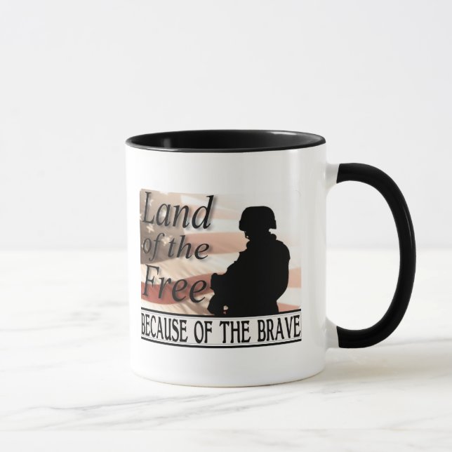 Mug Terre du libre en raison du courageux (Droite)