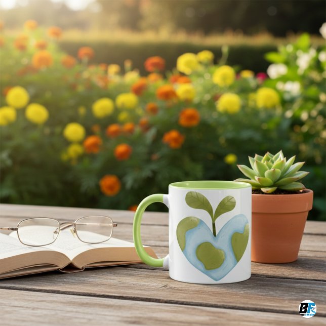 Mug Terre en forme de coeur avec Sprout Eco Love Éléga (Créateur téléchargé)