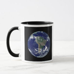 Mug Terre entièrement éclairée centrée sur l'Amérique