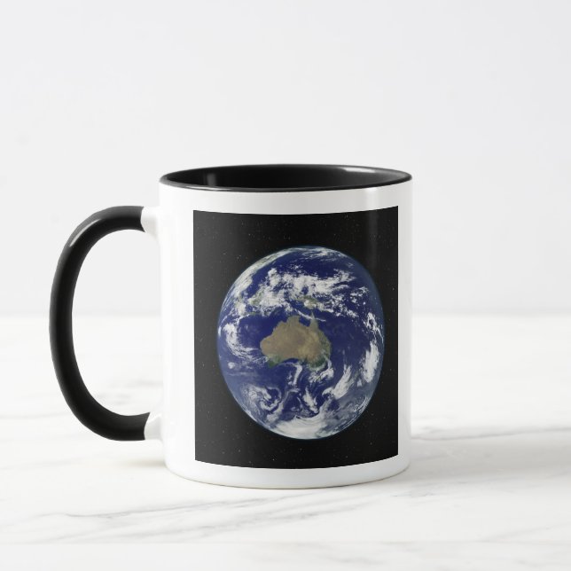Mug Terre entièrement éclairée centrée sur l'Australie (Gauche)