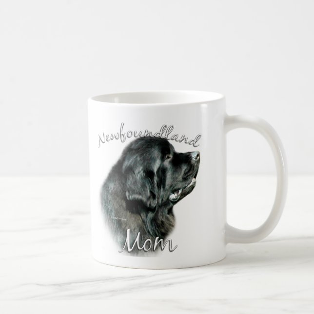 Mug Terre-Neuve (noir) Maman 2 (Droite)