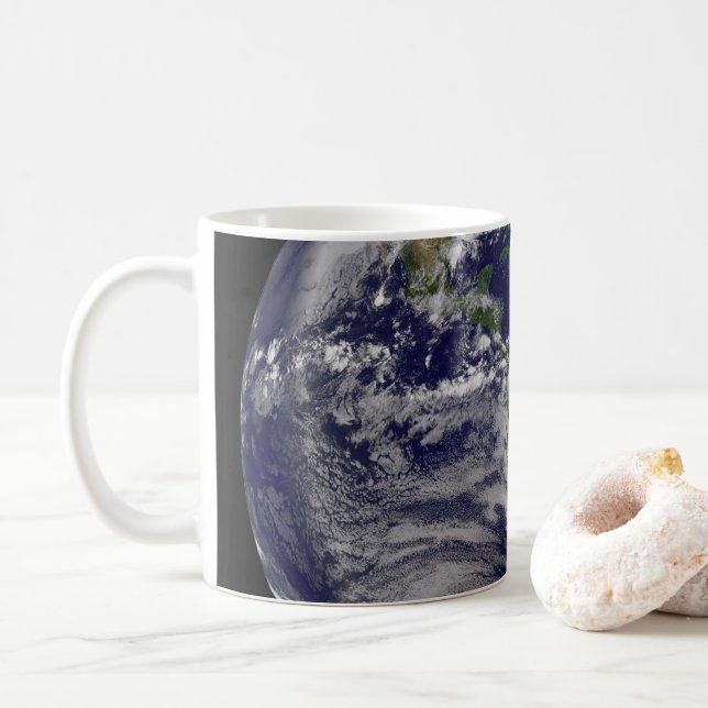 Mug Terre Pleine Avec Tempêtes Tropicales Dans L'Atlan (Avec donut)