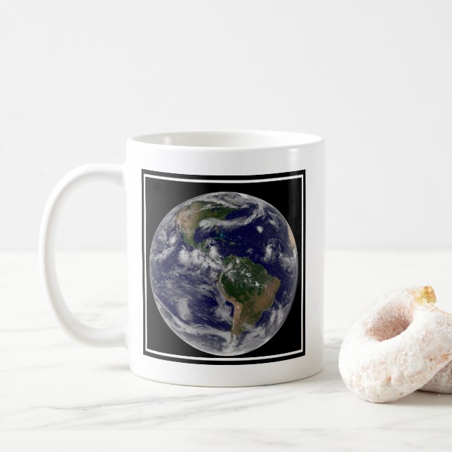 Mug Terre Pleine Montrant Divers Systèmes De Tempête T (Avec donut)