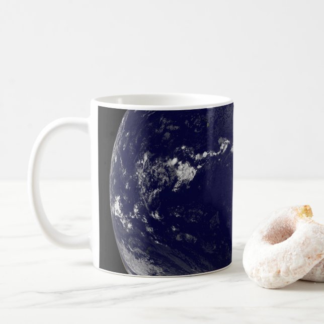 Mug Terre Pleine Montrant Diverses Tempêtes Tropicales (Avec donut)