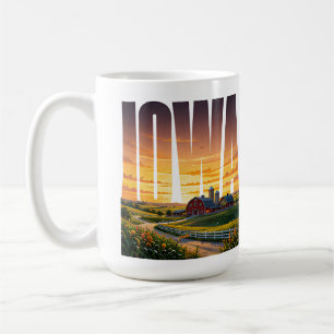 Mug Terres Agricoles Roulantes de l'Iowa Beauté de la