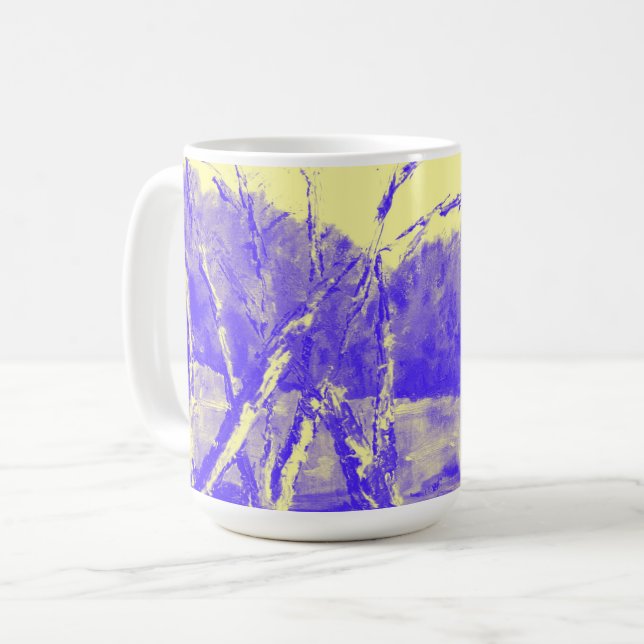 Mug Terres pourpres Ciel jaune (Devant gauche)
