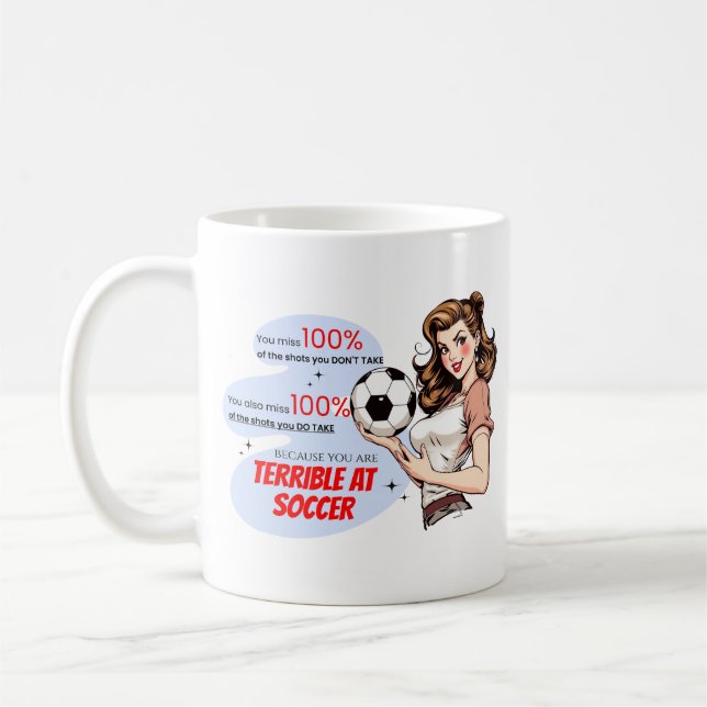 Mug Terrible Soccer Fun Sassy Retro Démotivant (Gauche)