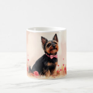 Mug Terrier australien avec Rose - Saint Valentin