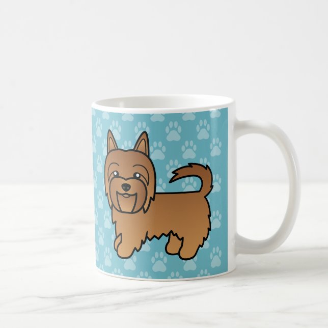 Mug Terrier Australien de dessin animé rouge (Droite)