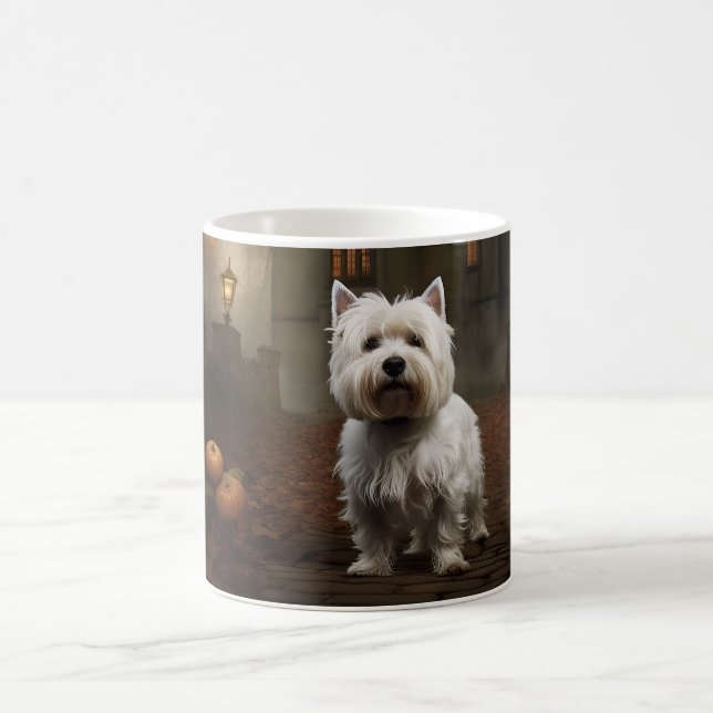 Mug Terrier blanc de l'ouest de l'Écosse Halloween Épo (Centre)