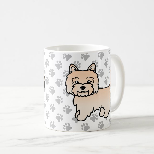 Mug Terrier Cairn Cream Chien de Dessin Animé Mignon (Devant droit)