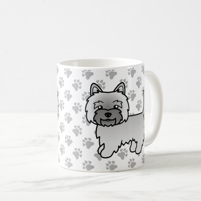 Mug Terrier Cairn Gris Chien de Dessin Animé Mignon (Devant droit)