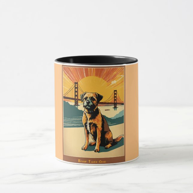 Mug terrier de border, modernité du milieu du siècle,  (Centre)