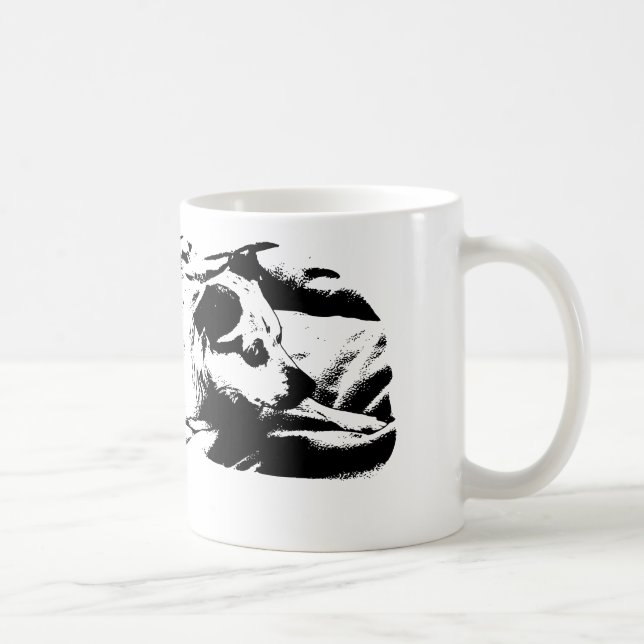 Mug Terrier de garde sur la couverture hivernale (Droite)