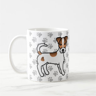 Mug Terrier de Parsons Russell à poil dur blanc et fau