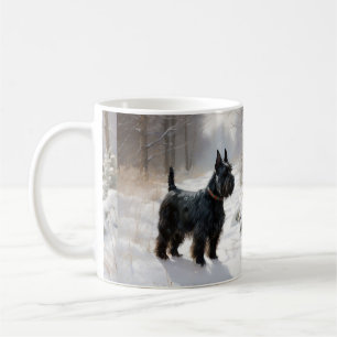 Mug Térrier Écossais Noël Laissez Tomber la Neige