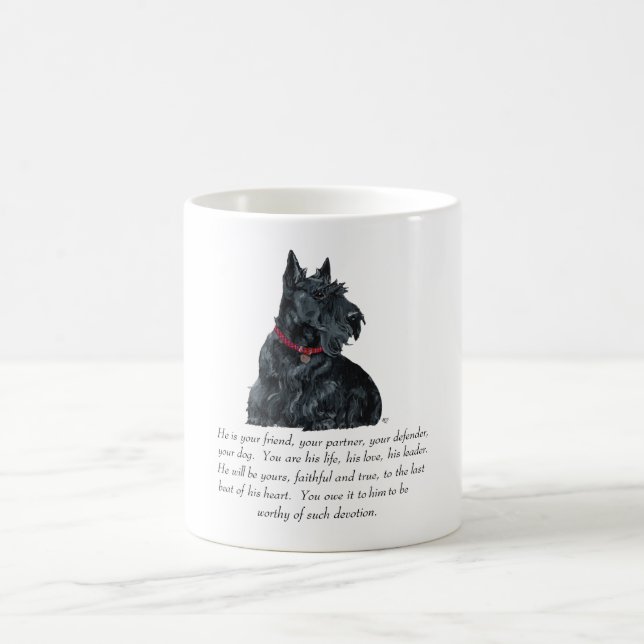 Mug Térrier Écossais Souvenir - Chien MÂLE (Centre)