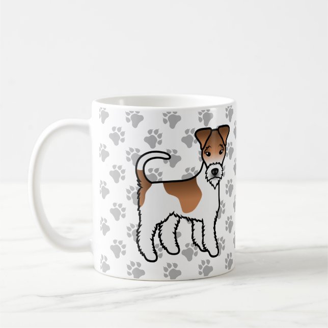 Mug Térrier Fox à fil de fer blanc et bronzé Chien de  (Gauche)