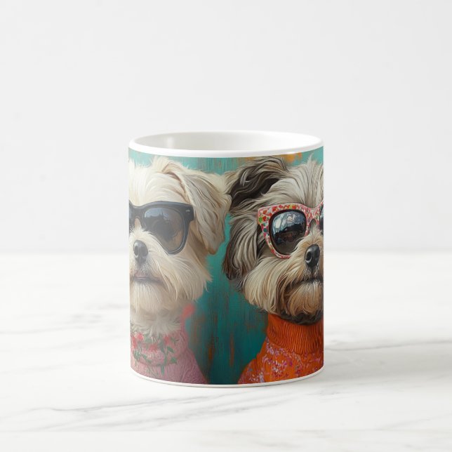 Mug Terrier Rouquin avec Roses de cœur pour la Saint-V (Centre)