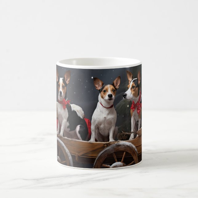 Mug Térrier Roux Noël décoration traîneau enneigé (Centre)