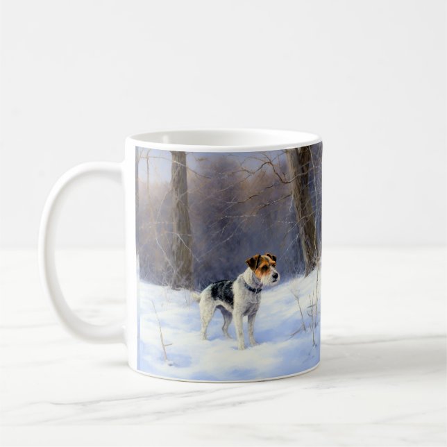 Mug Terrier Russell Qu'il neige Noël (Gauche)