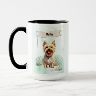 Mug Terrier Silky Aquarelle Chien Personnalisé