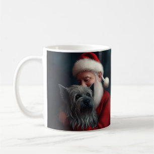 Mug Térrier Skye avec le Père Noël Noël Festif