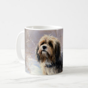 Mug Terrier Tibétain Laissons Il Neige Noël