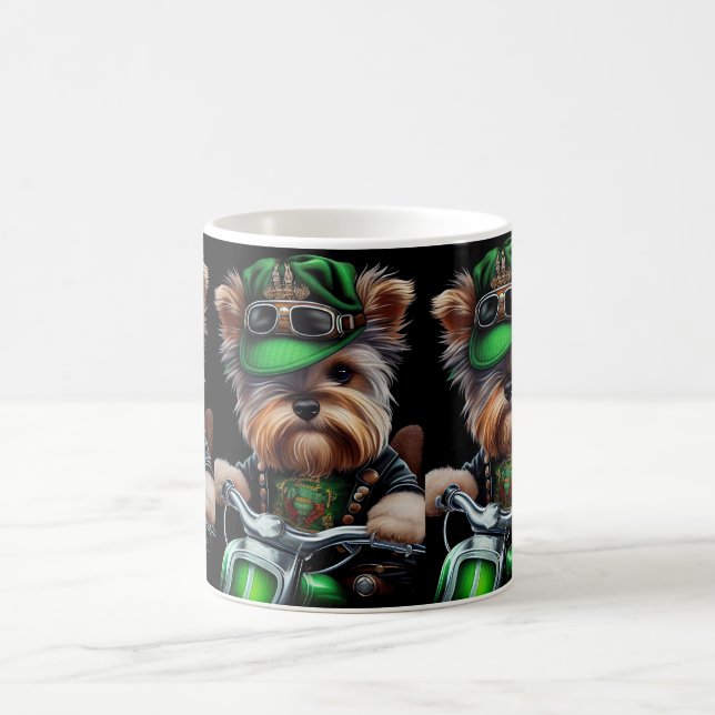Mug Tervueren Biewer terrier chien faisant du vélo jou (Centre)