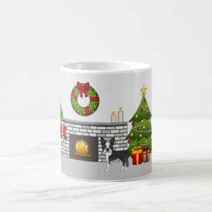 Mug Tervueren Boston Terrier noir dans une salle de No