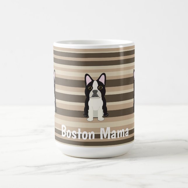 Mug Tervueren de Boston, Maman Boston Neutre rayé (Centre)