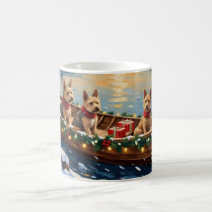 Mug Tervueren Fox Terrier Noël Bateau Fêtes