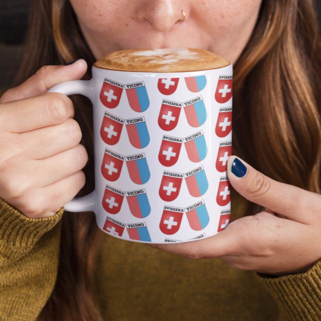 Mug Tessin, Suisse. Armoiries de Suisse et de Canton (Créateur téléchargé)