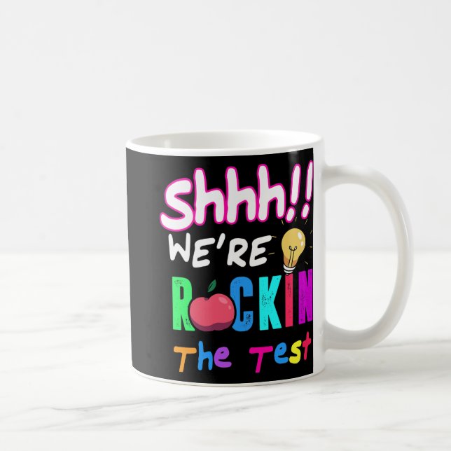 Mug Test Day Rock The Test Rainbow Enseignant étudiant (Droite)
