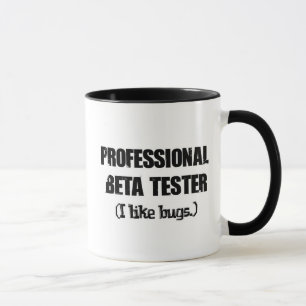 Mug testeur bêta professionnel (comme les bogues)