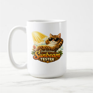 Mug Testeur de rayon de soleil professionnel Chat drôl