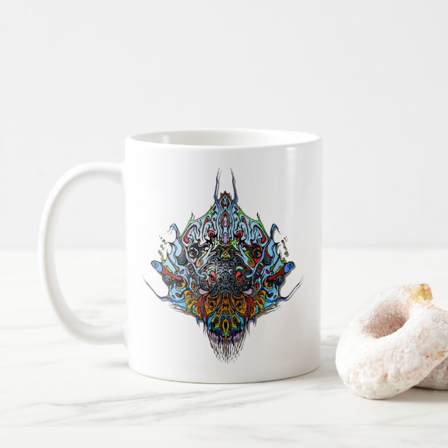 Mug Tête Alien - Bleu (Avec donut)