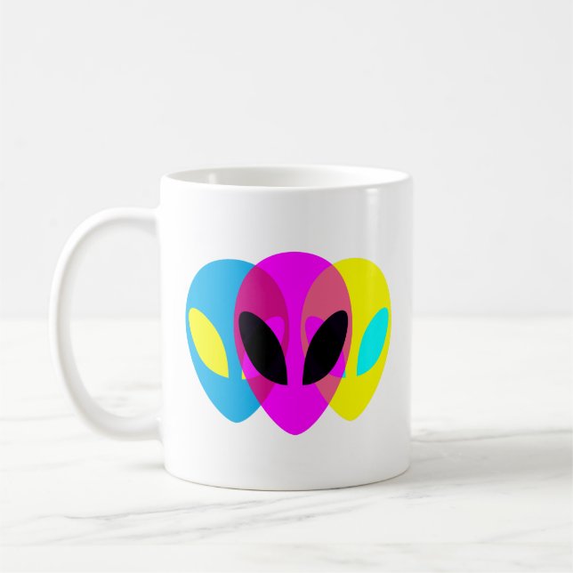 Mug Tête Alien extraterrestre tryptique (Gauche)
