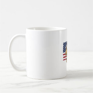 Mug Tête d'aigle patriotique Gravure vintage Graphique