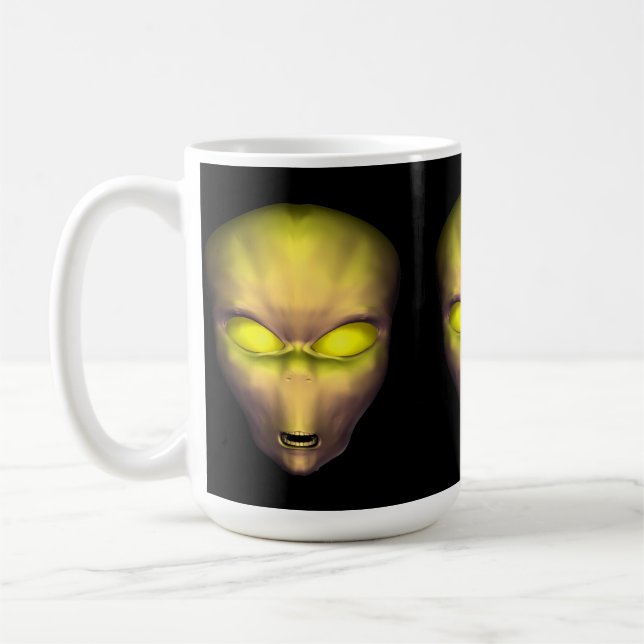 Mug Tête d'Alien jaune (Gauche)