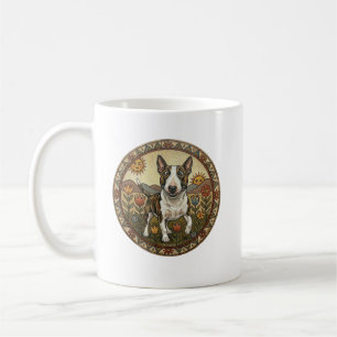 Mug Tête de Bull Terrier, Art Naïf Fantaisiste