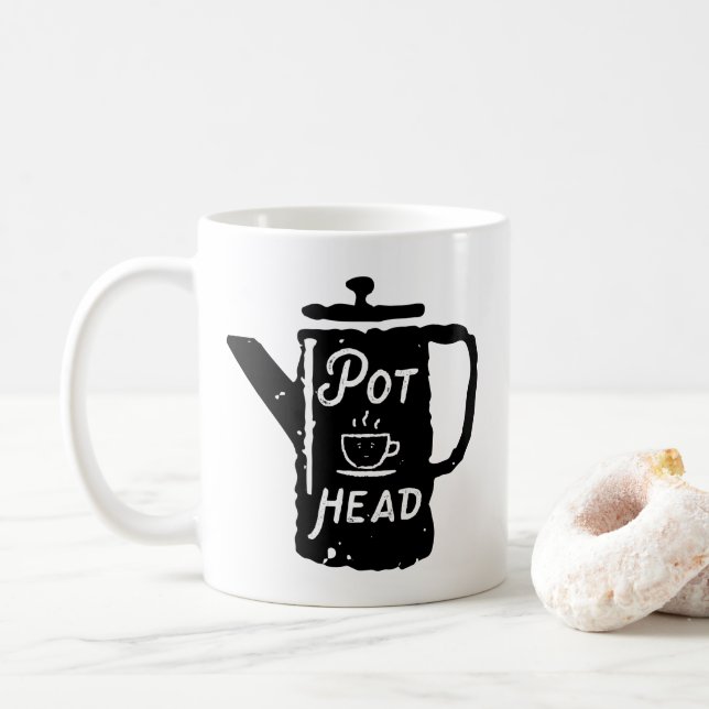 Mug Tête de café - Café amusant (Avec donut)