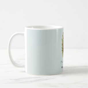 Mug Tête de cerf de la forêt rustique avec feuillage d